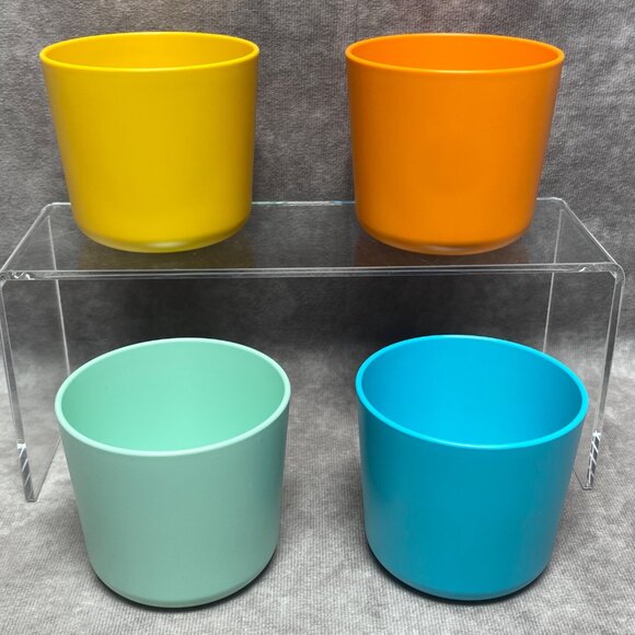 4 Multicolor Sun Squad Small Drinkware Tumblers 8oz Cups Recycled Material - Picture 2 of 9